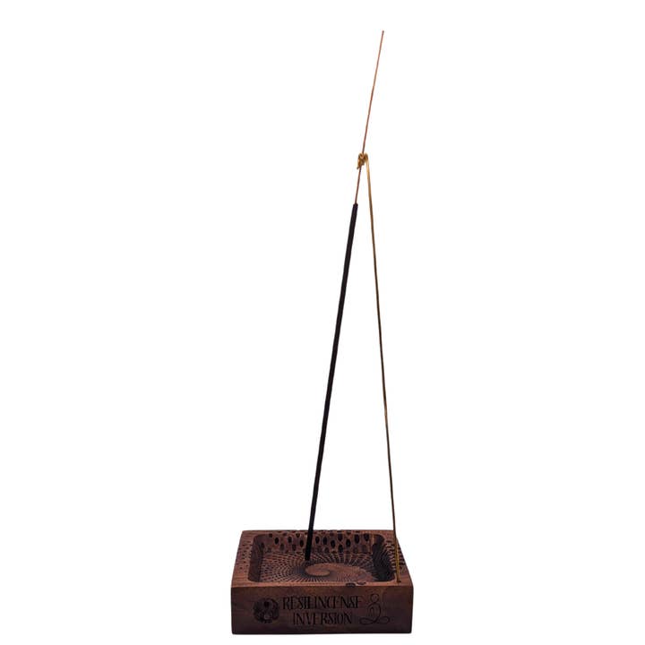 ResilScents WholeSale - Wholesale Incense holder - Inversion Ash Catcher – Crafted Wood & Brass Incense Stand22