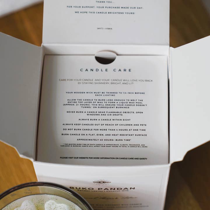 Santo and Hiraya - Wholesale Jar/Filled Candle - LECHE FLAN Premium Wooden Wick Coconut Wax Candle7