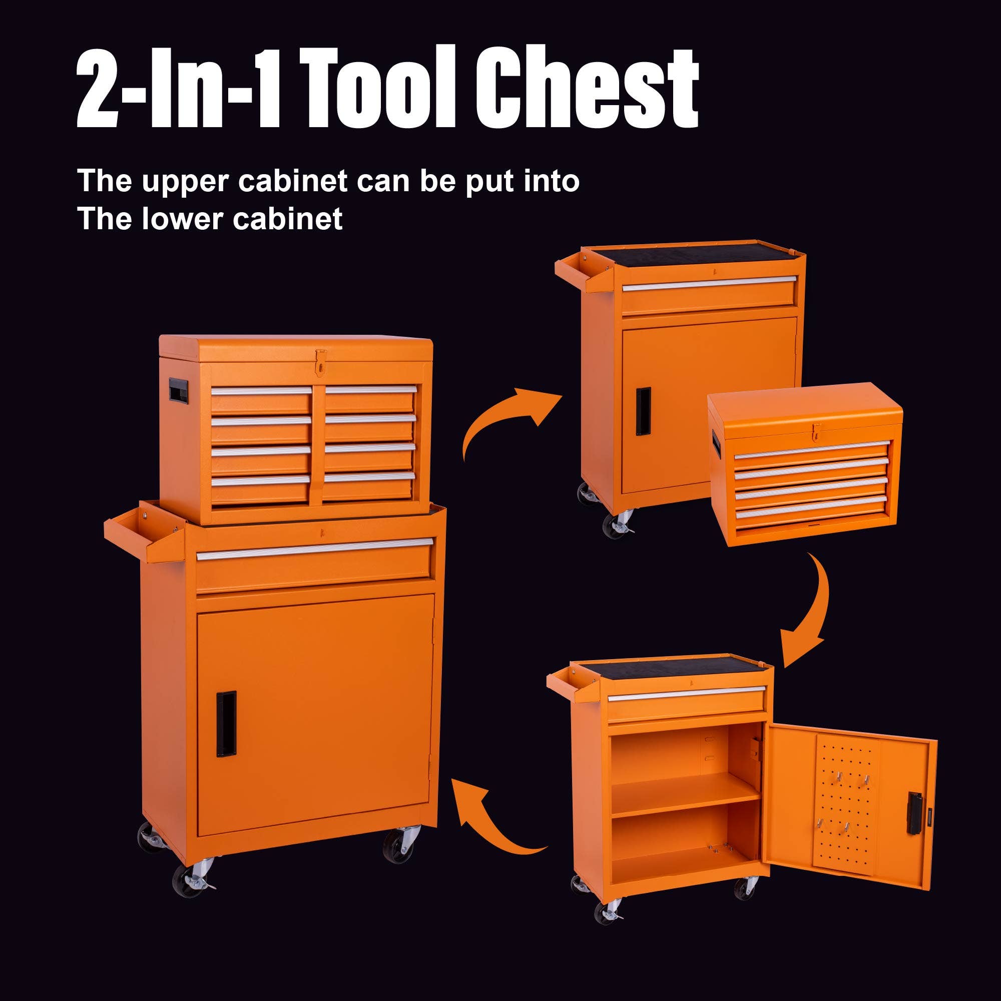 HOMYCASA DESIGN INC - Wholesale Tool Set - 5-Drawer Rolling Tool Chest Detachable Top Box 41.5lb11
