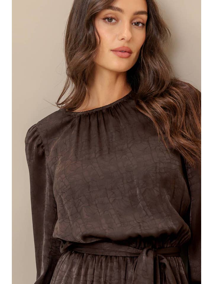 Brown A solid woven jumpsuit - IP8660 for wholesale on Faire6