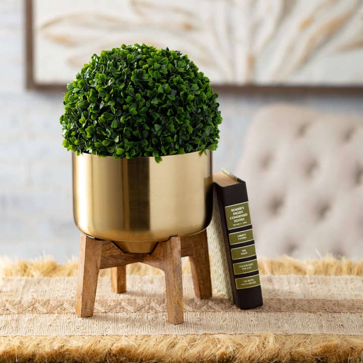 Sullivans Home Decor - Wholesale Plant Pot - Brass Planter Trio On Stands