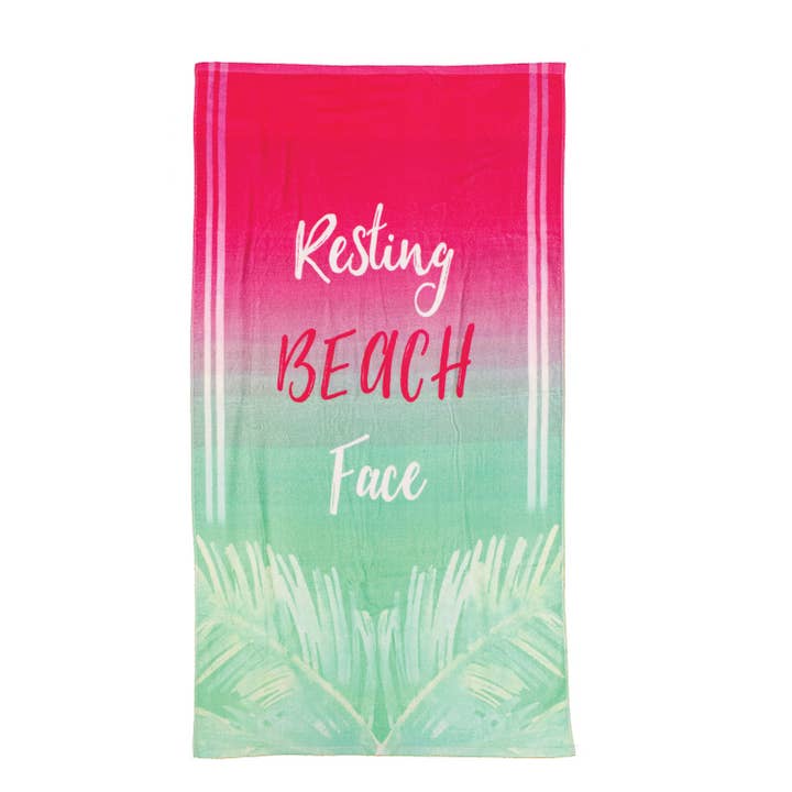 Beachcombers - Wholesale Beach Towel - SALE Resting Face Beach Towel