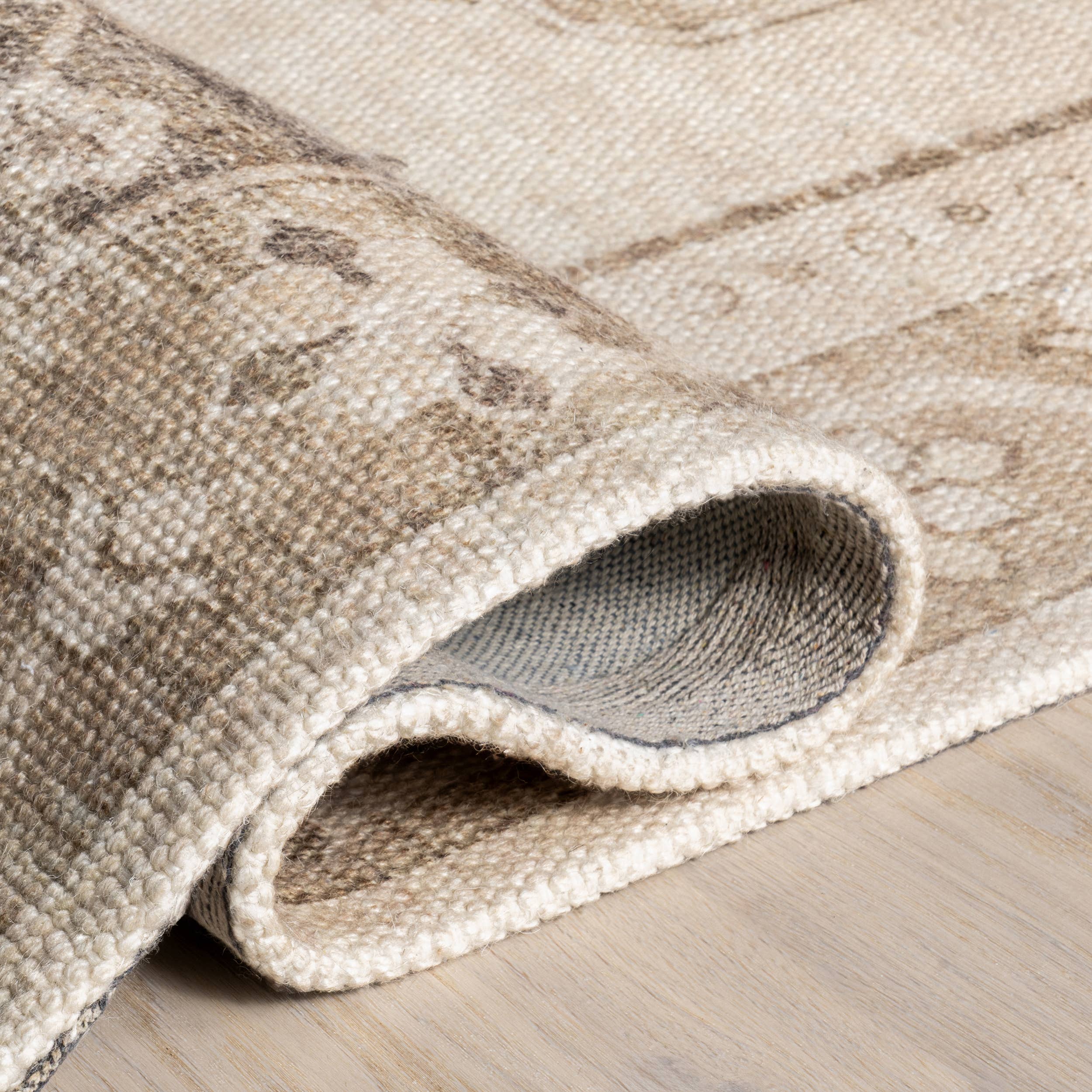 Beige Nienna Wool and Cotton Area Rug for wholesale on Faire3
