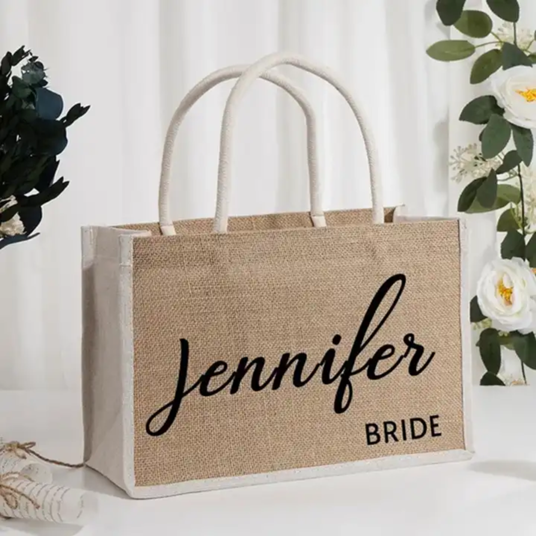 H-H - Wholesale Tote Bag - Women's - Jute Tote Bag, gift/ shopping bag  ( 253TV/HH)2