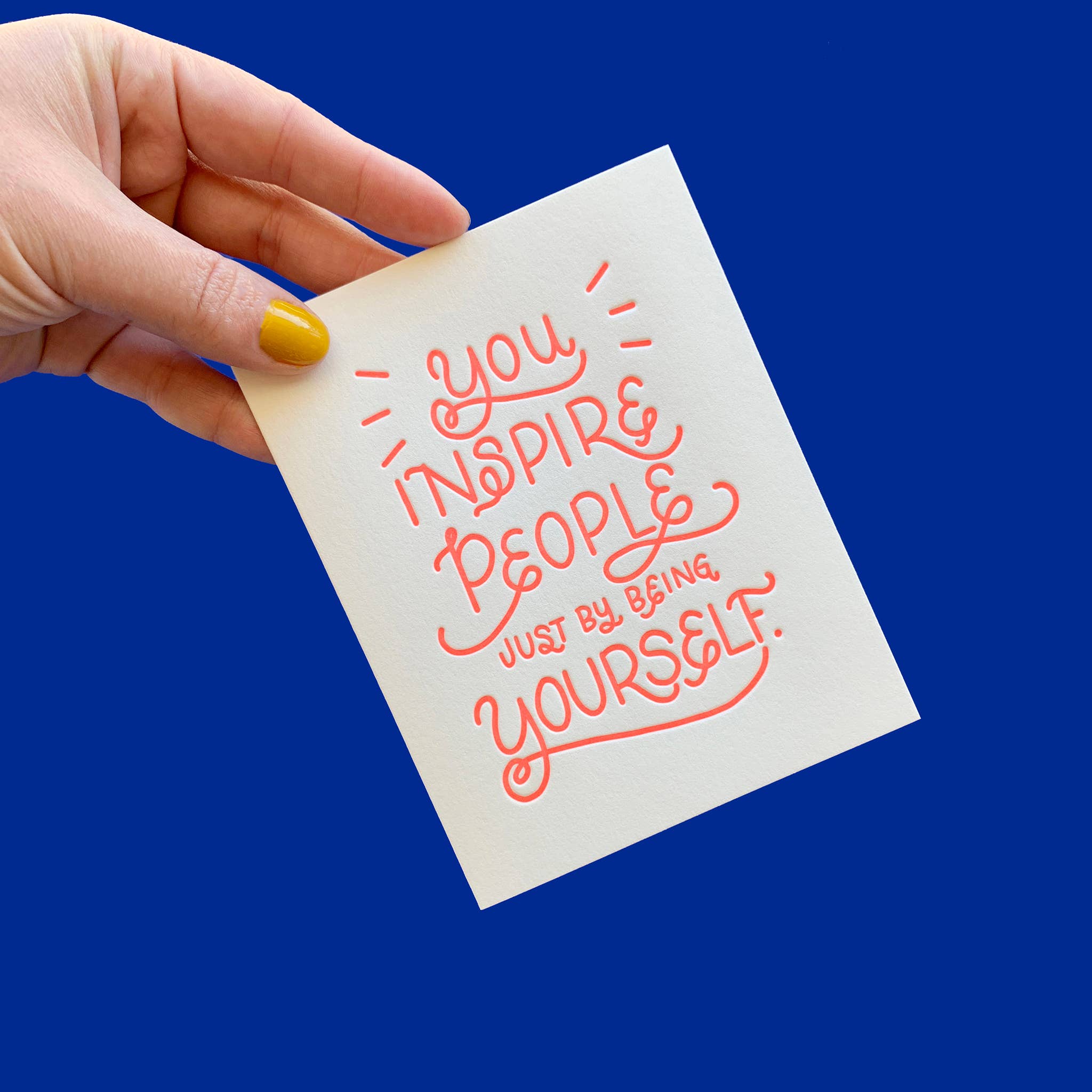 INK MEETS PAPER - Venta al por mayor Tarjetas con mensajes de ánimo - You Inspire - Tarjeta de aliento