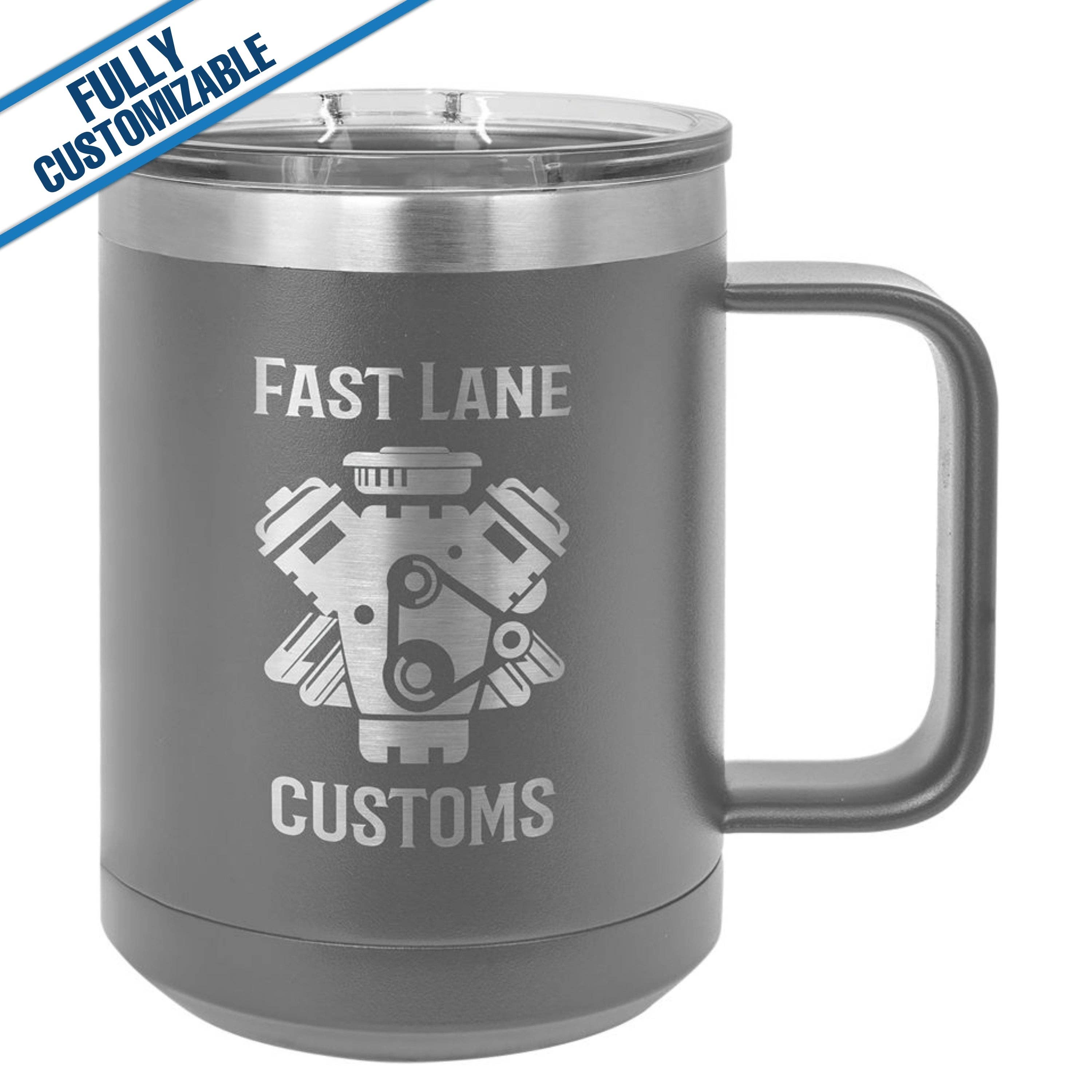 GiftWorksPlus - Vente Gourde/bouteille isotherme - 15 oz. Mug de voyage gravé entièrement personnalisable9