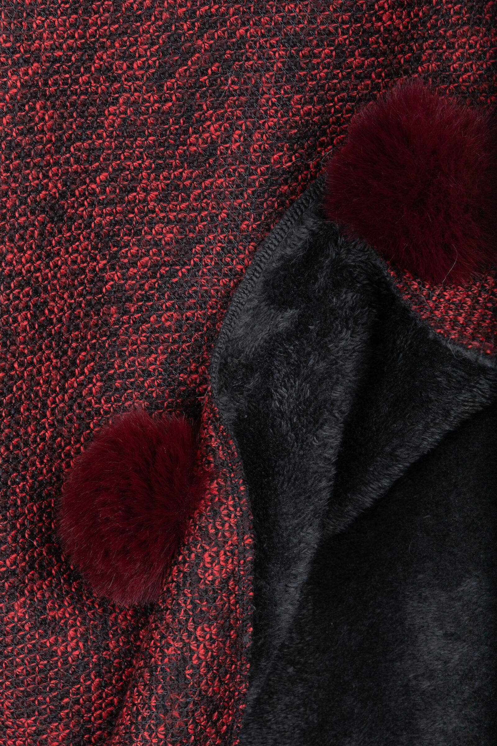 SAACHI - Wholesale Poncho - Dames - Posey Fur Pomponponcho7