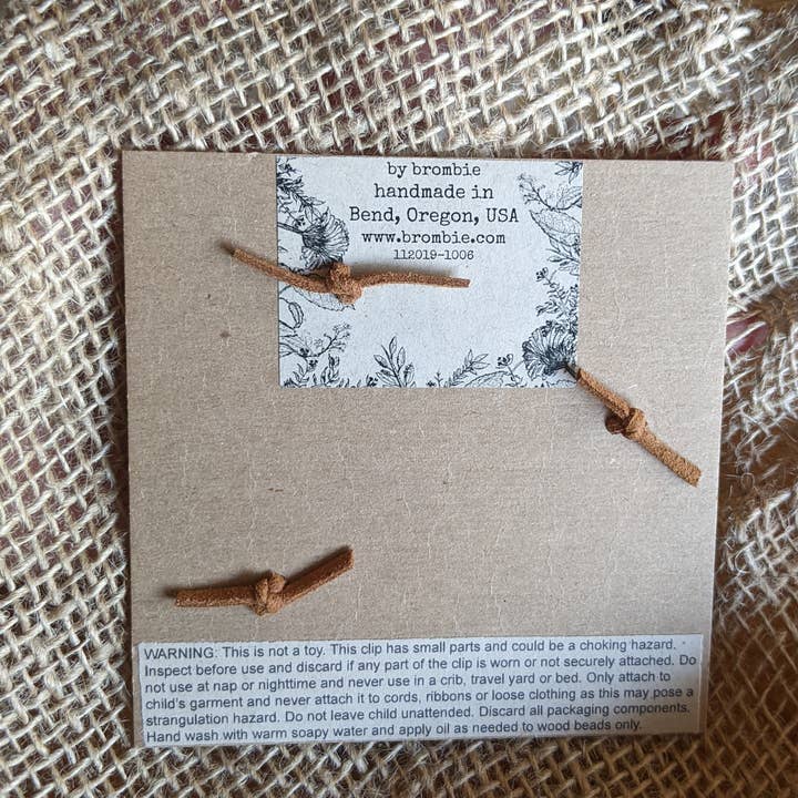 Brombie - Wholesale Pacifier Clip - Baby - Braided faux leather pacifier clip with metal attachment11