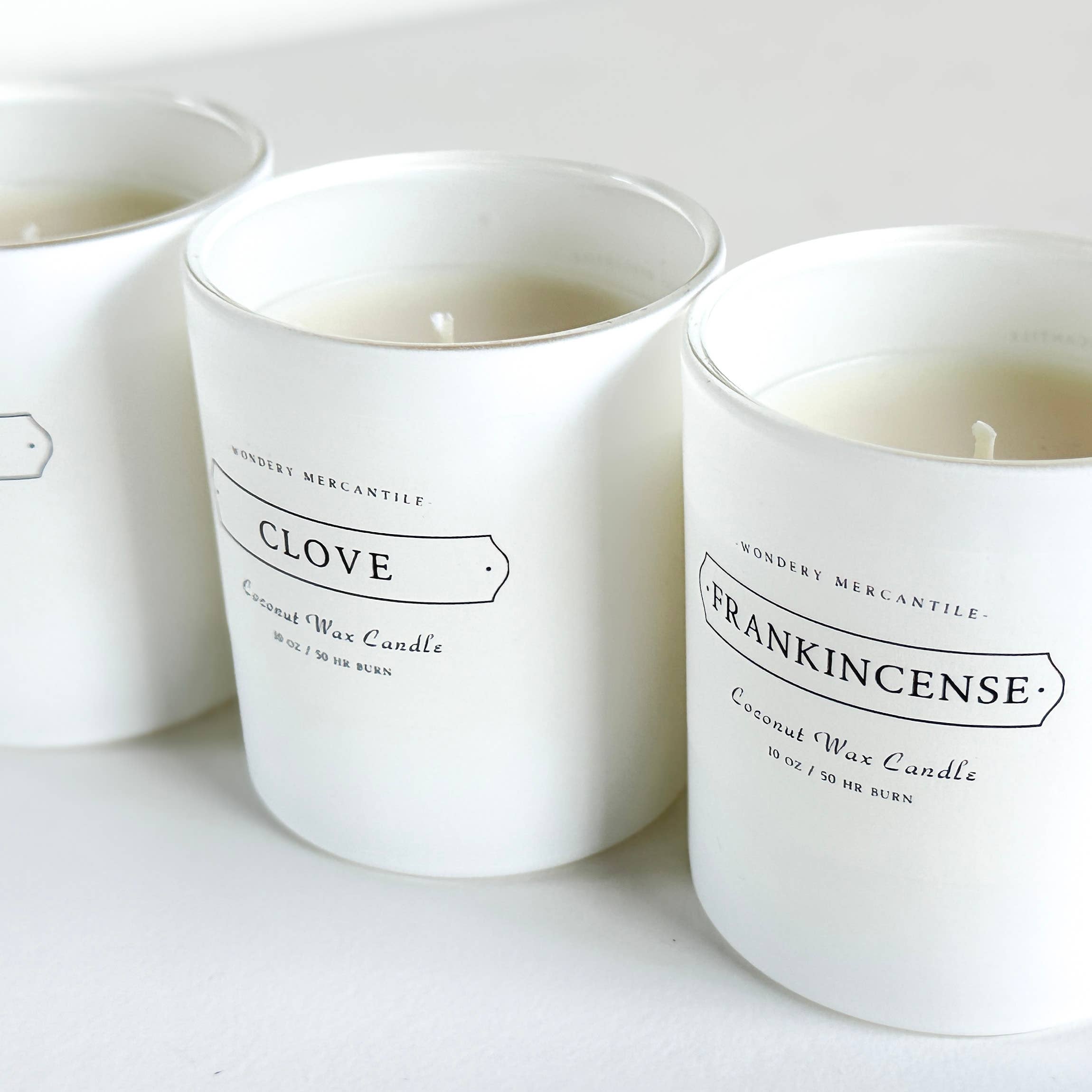 Wondery Mercantile – Großhandel Kerze im Glas / gefüllte Kerze – Weihrauch-Aromatherapie-Kokosnusswachskerze | Clean Burning1