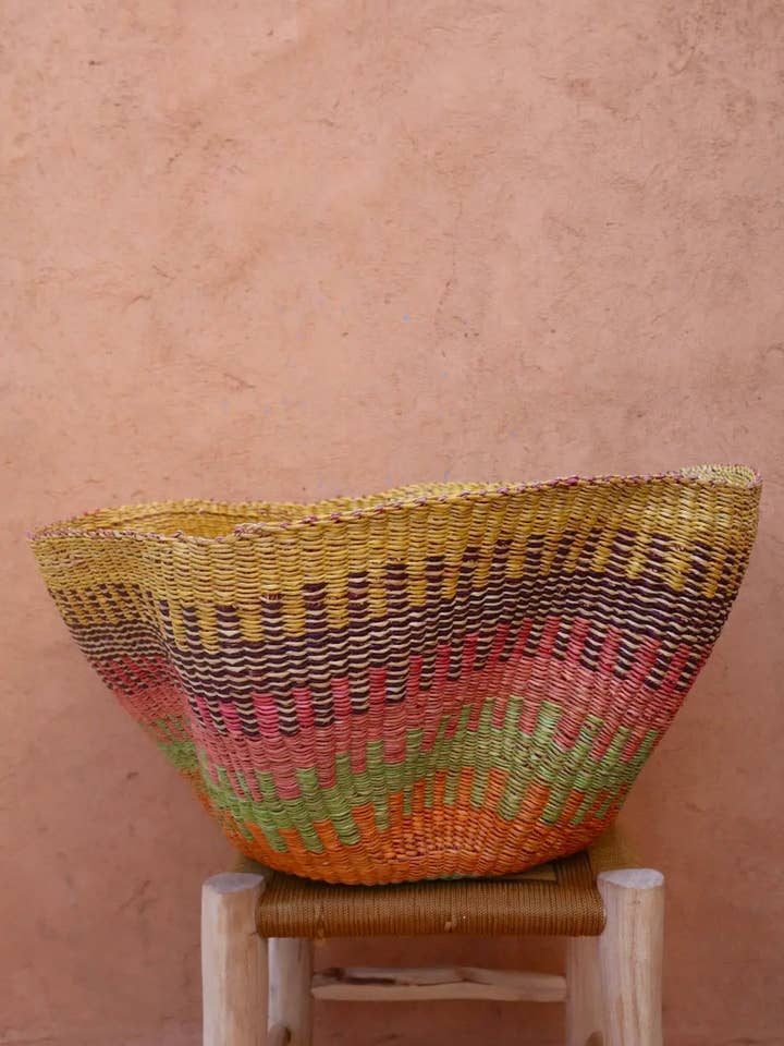 Decorative Bolga Basket - Colorful Handmade Hanging for wholesale by Néda