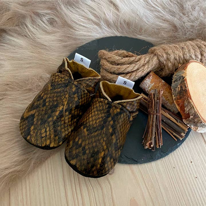 BabySteps - Wholesale Booties - Baby - Brown Cobra Baby Shoes