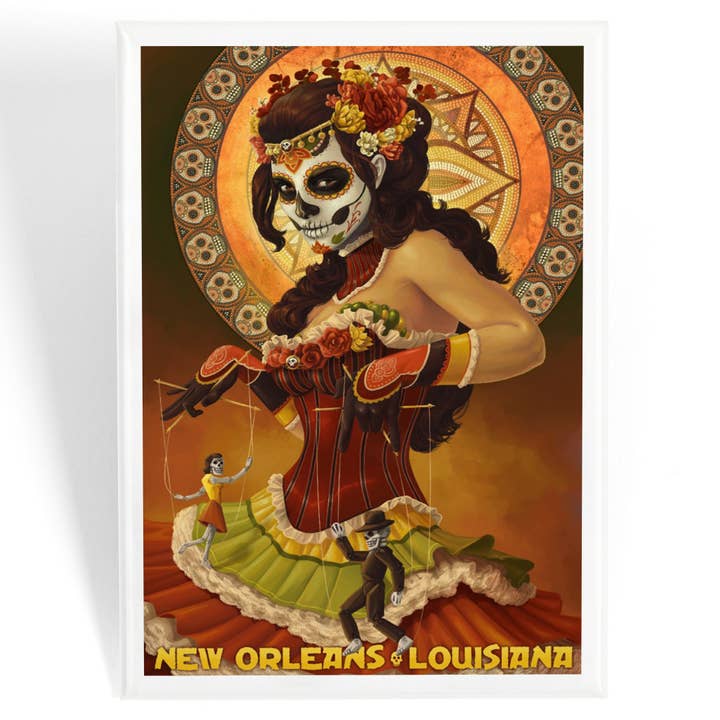 MAGNET New Orleans, Louisiana Dia De Los Muertos for wholesale by Lantern Press