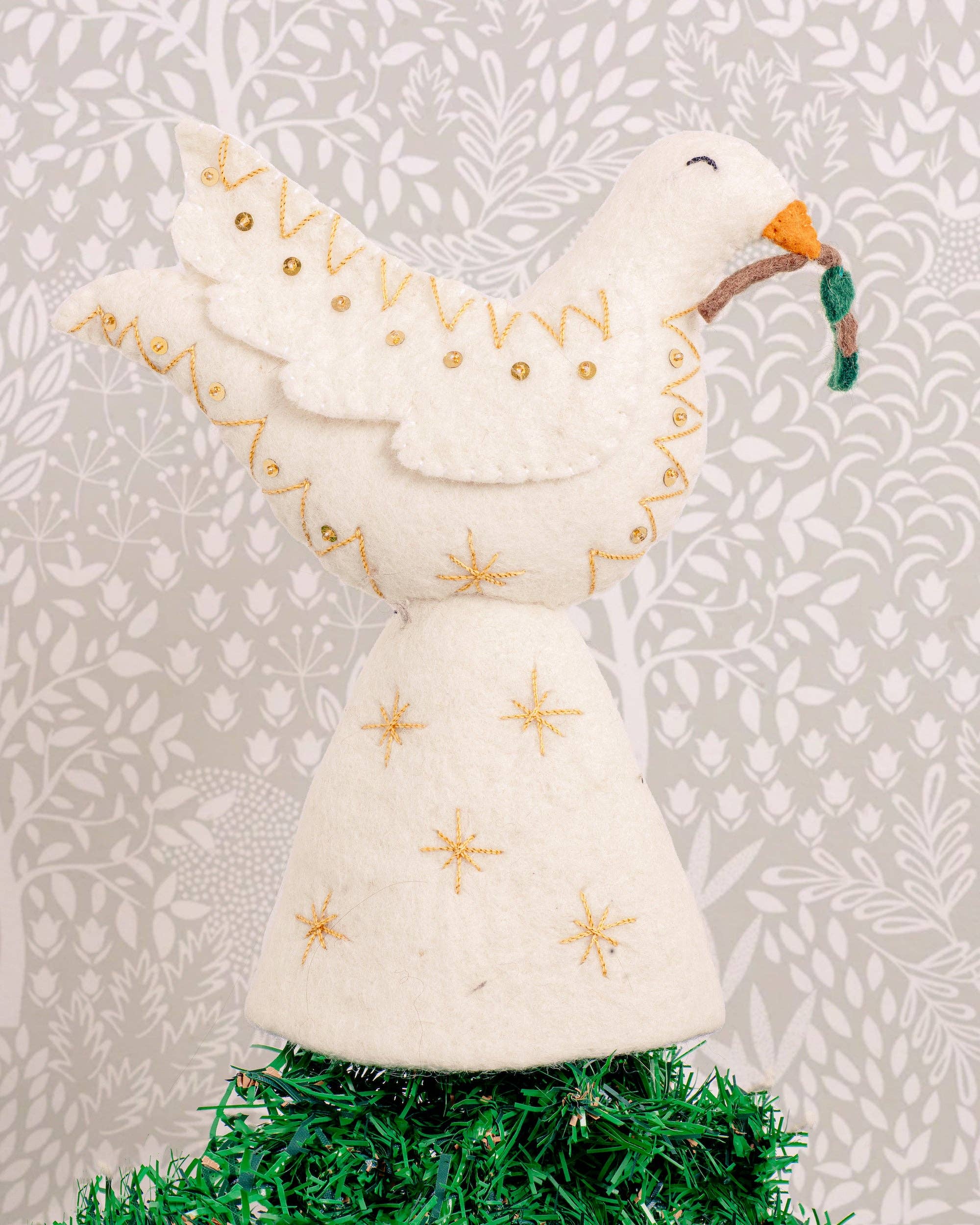 Global Goods Partners - Wholesale Tree Topper - Felt Dove Tree Topper2