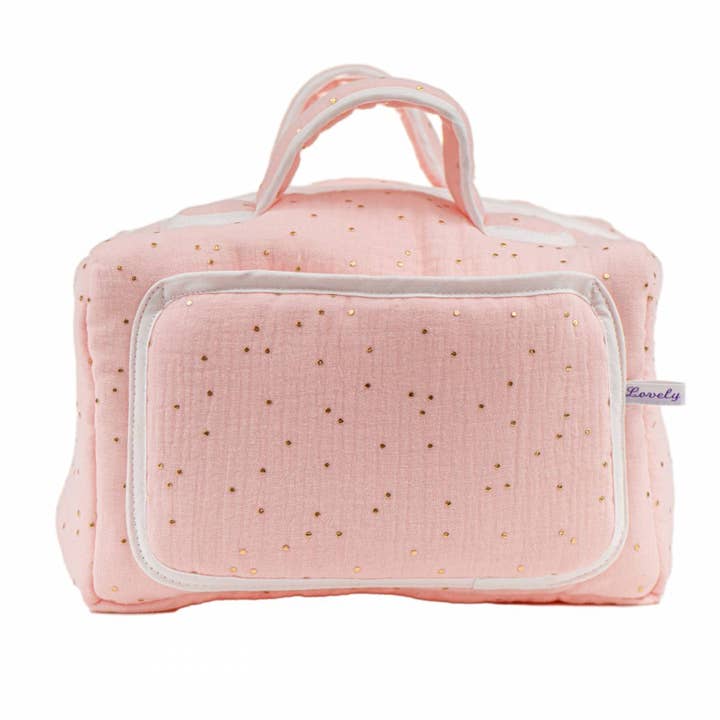 Beauty case «Pale Pink - Golden Dots» per la vendita all'ingrosso da parte di Lovely Pop