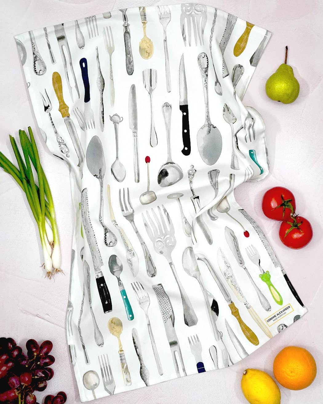 Corinne Alexander - Vente Torchons - Torchon The Cutlery Draw, fabriqué au Royaume-Uni, 100 % coton3