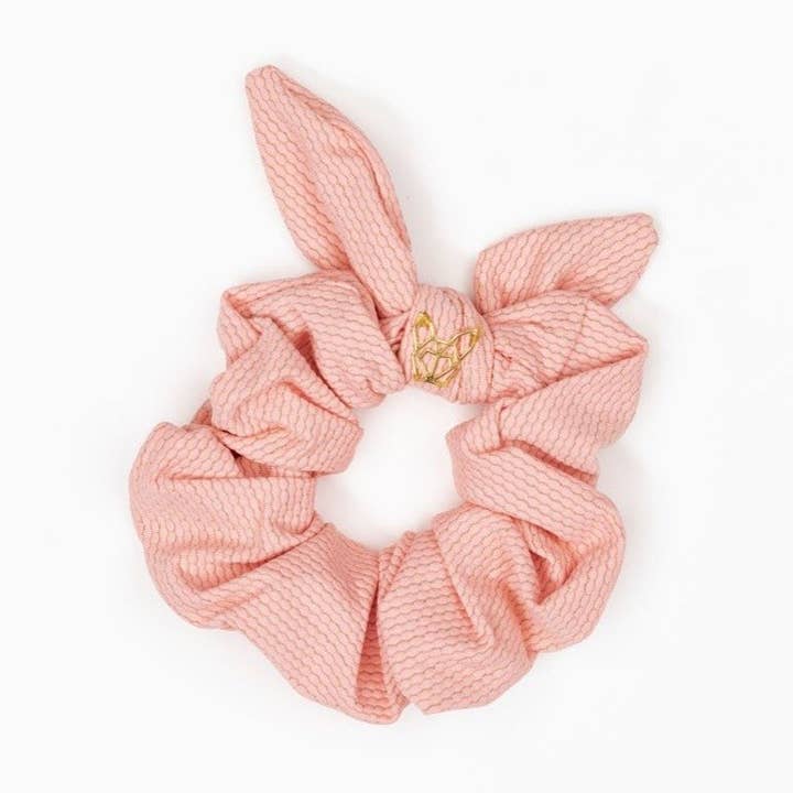 Women's Poolside Pink Coral Scrunchie for wholesale by Hunny Bunny Collection