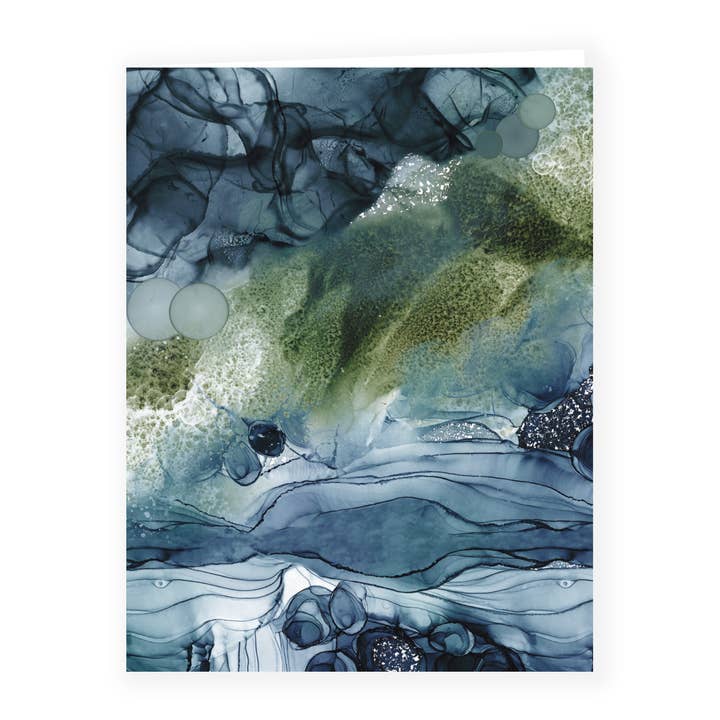 Carte de vœux à l'encre alcoolisée | 100 % recyclée | « Earthy » pour la vente par Bella Lou Boutique