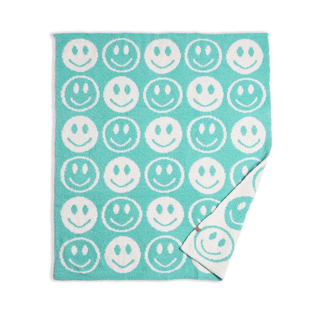 Fashion City – Engroshandel Sengetæppe - Børn og baby – Gentagne Happy Face Pattern Kids Throw Blanket4