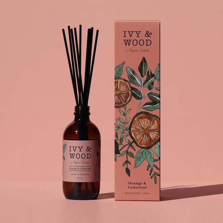 Ivy & Wood - Wholesale Reed Diffuser - Botanical: Orange & Cedarleaf Reed Diffuser