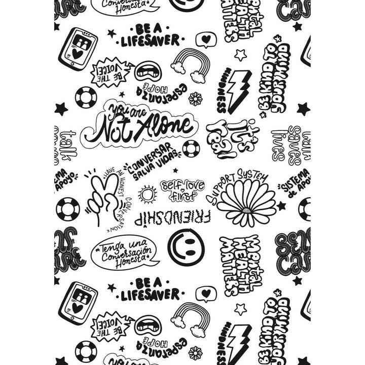 Giftiply - Wholesale Flat Wrap - Words of Affirmation - Charity Eco-Friendly Wrapping Paper1