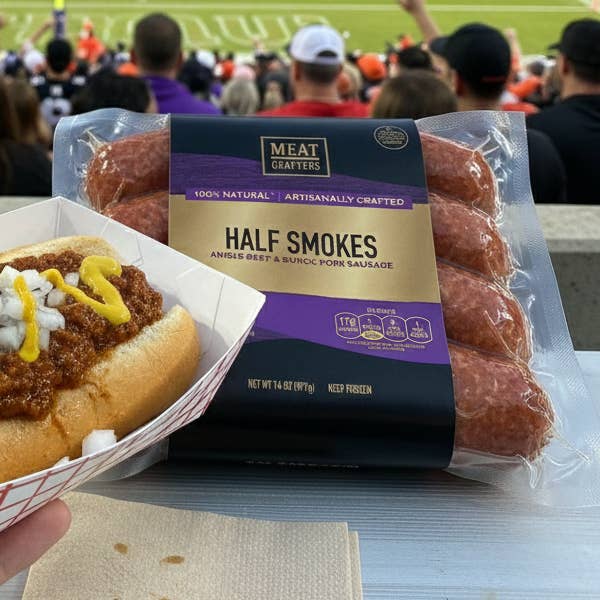 Half-Smoke Sausage Links: Beef & Pork, DC-Inspired Flavor for wholesale by MeatCrafters Inc.