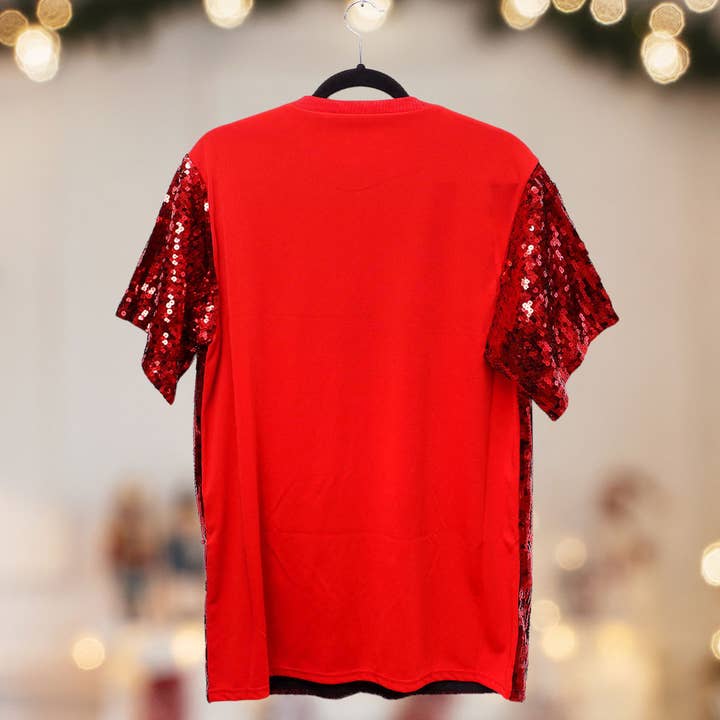 Wona Trading, Inc. - Wholesale T-Shirt - Women's - Christmas Tree Sequin Jersey Top