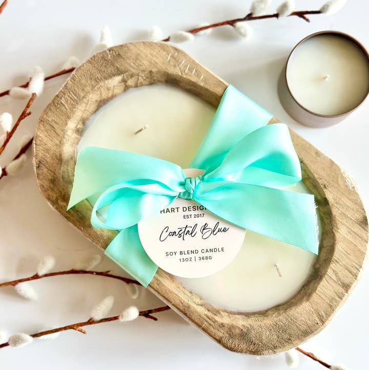 Hart Design Co - Wholesale Travel Candles - Coastal Blue Volcano Candle **2026 NEW RELEASE3