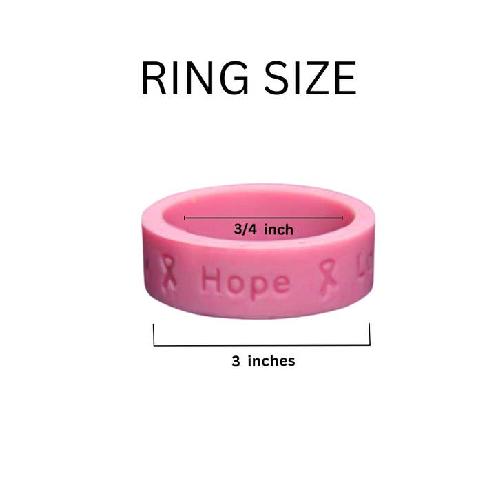 The Awareness Company - Wholesale Band/Stacked Ring - Pink Silicone Rings