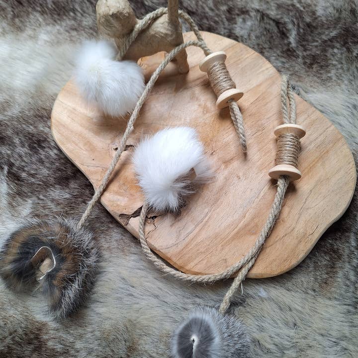 FANG KAT MED PELS for engroshandel hos Les Pepettes Créations