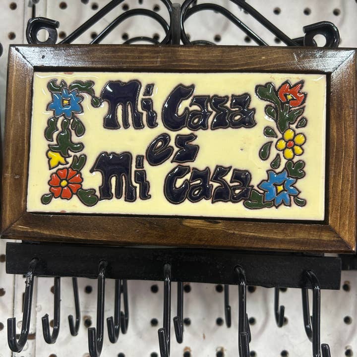 Porte-clés en carreaux Talavera faits à la main, produit de boutique de cadeaux ! pour la vente par Stained glass stars and Talavera