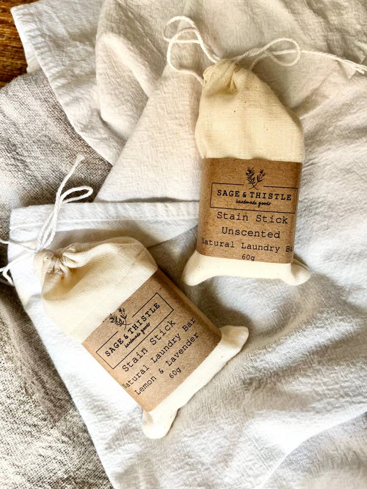 Natural Laundry Stain Remover Bar for wholesale by Sage & Thistle Handmade Goods