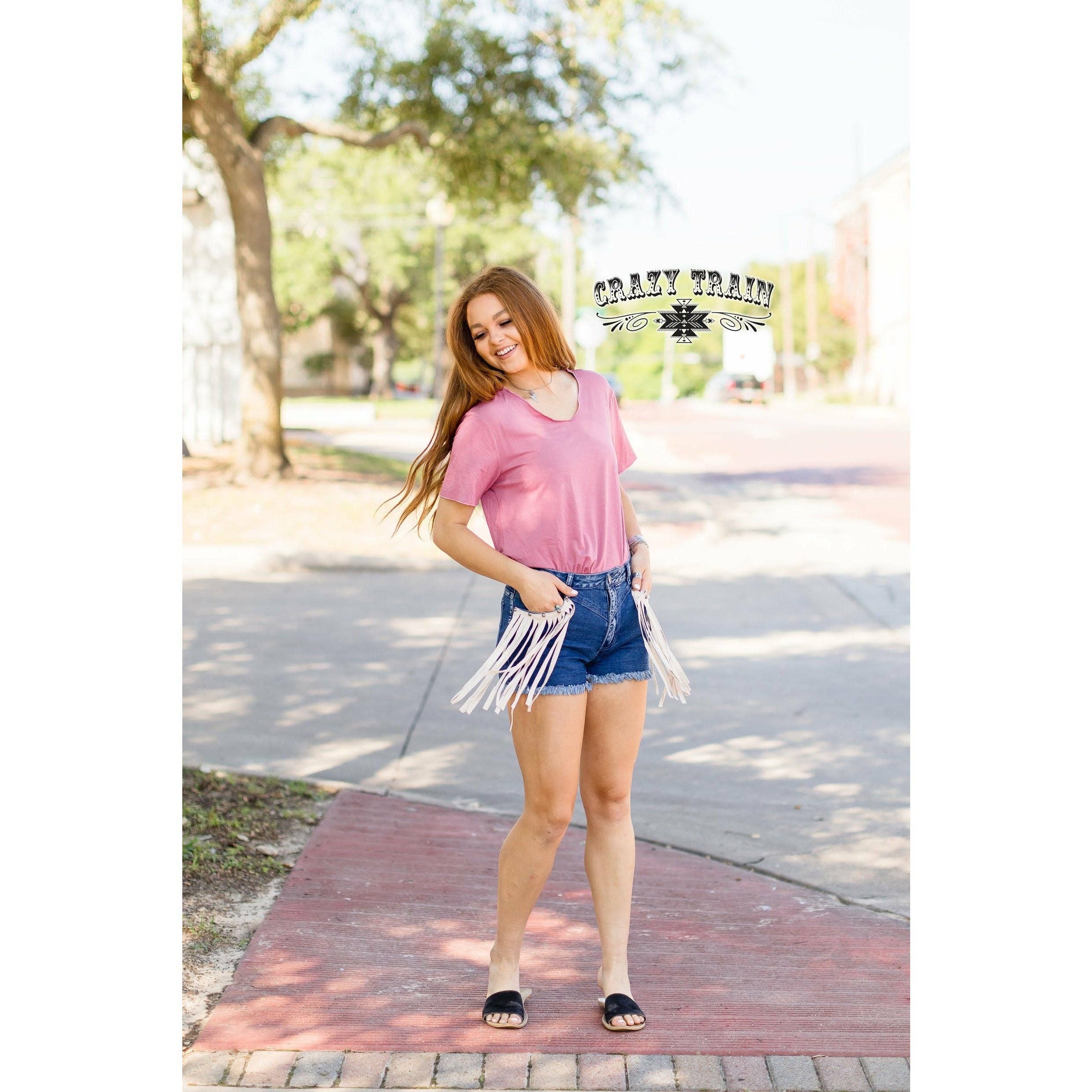 Babes Boars & 4x4 – wholesale Shorts – Women’s – Crazy Train: TALLY FRINGE SHORTS1