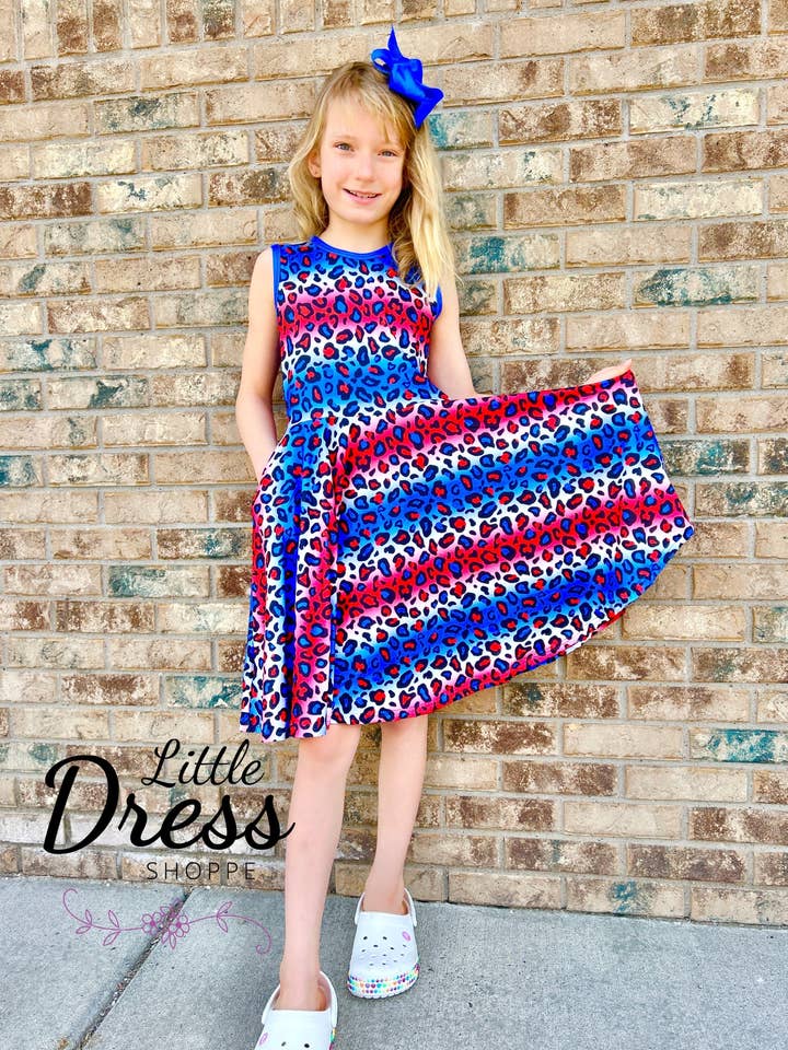 4. juli leopardtop for engroshandel hos Little dress shoppe