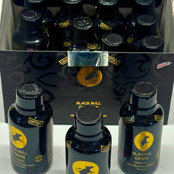 Herbal Honey – Großhandel Nahrungsergänzungsmittel/Vitamin zum Einnehmen – Black Bull Ext. für Herren LIQUID SHOT für ihn, Packung mit 12 Shots2