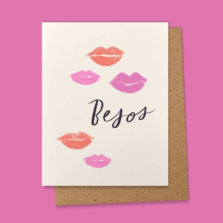 Ana Peake - Wholesale Valentine's Day Card - Besos Spanish Valentine's Day Greeting Card