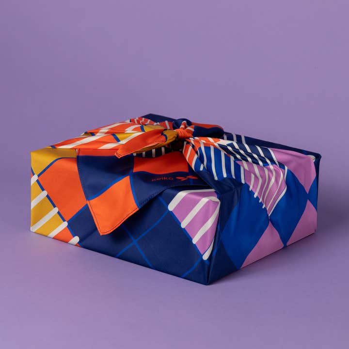 Keiko Furoshiki - Wholesale Flat Wrap - Furoshiki Reusable Japanese Fabric Gift Wrap Ichimatsu5