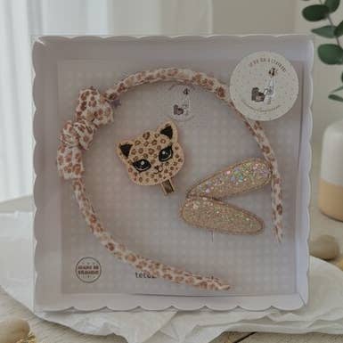 Barrette & Hårbøjle Sæt Leopard for engroshandel hos Tête de Lylotte