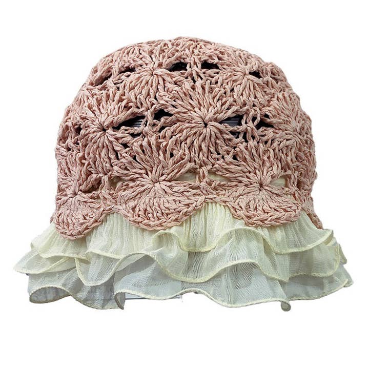 Ole - Wholesale Bucket Hat - Women's - Ruffle Lace Fisherman Hat C01271