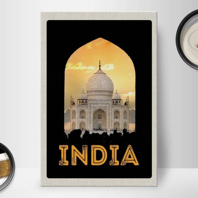 Femer - Wholesale Sign - Wooden travel sign 20x30 cm India white mosque religion Islam sign wooden sign1