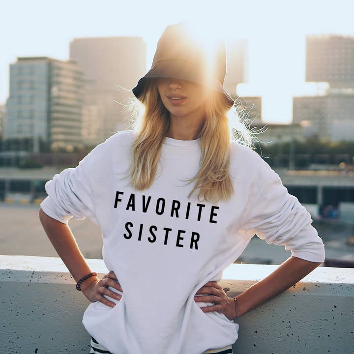 Crewneck Sweatshirt - Favorite Sister for wholesale by Toss Designs