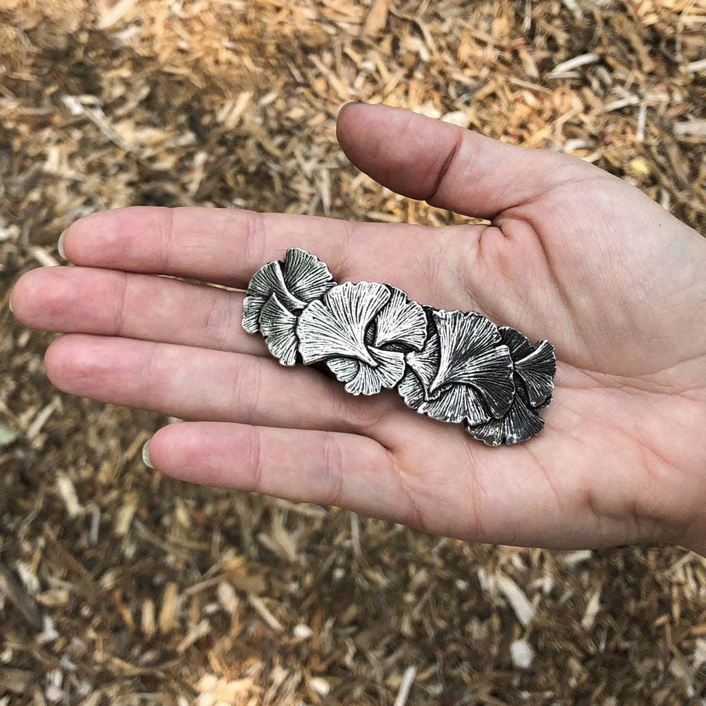 Oberon Design - Wholesale Barrette - Women's - Hair Clip, Barrette, Ginkgo 70mm6