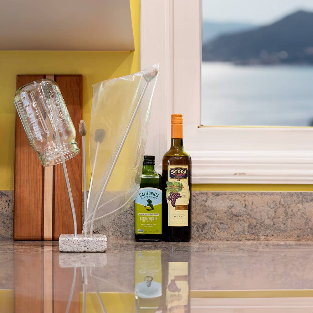 Sea Stones - Vente Tapis à vaisselle - Dune Herbe sèche-sac et bouteille2