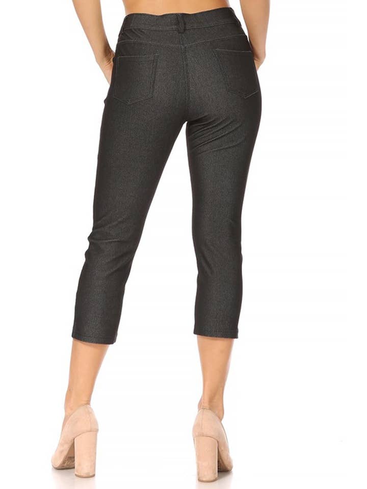 MOA COLLECTION - Wholesale Pants - Women's - Women's Casual Comfy Slim Pocket Jeggings Jeans Capri Pants3
