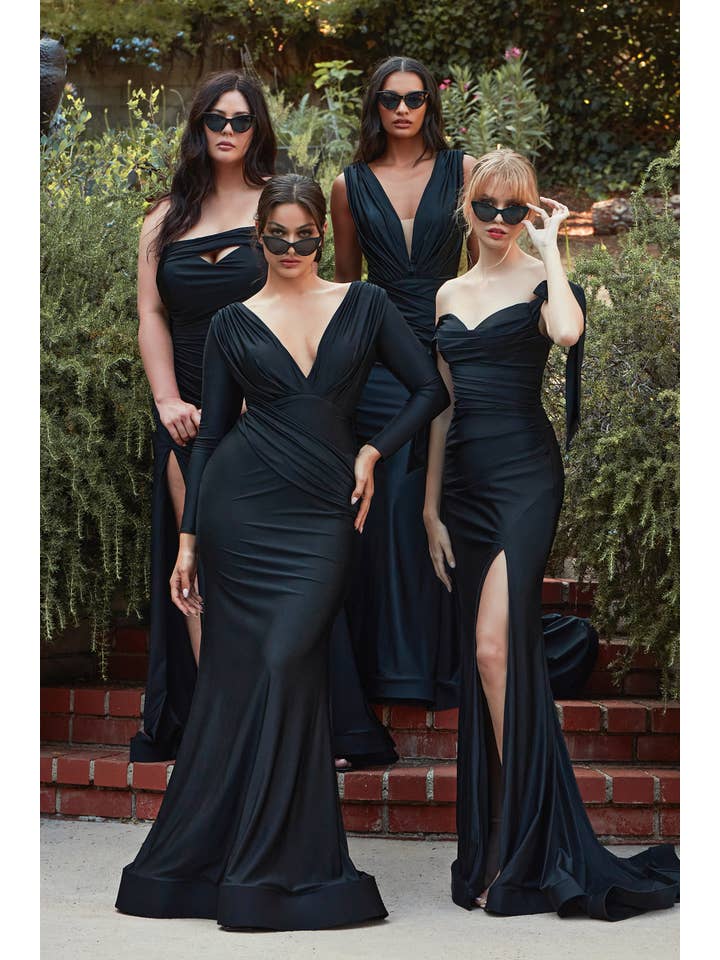 Ladivine by Cinderella Divine – wholesale Gown – Women's – Mermaid Fit Stretch Satin Evening Gown3