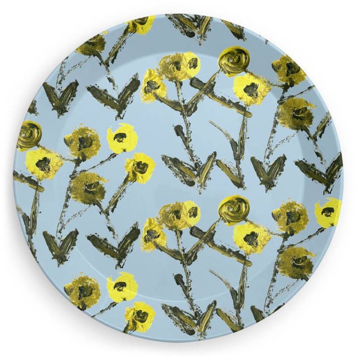 Lemon Posey Melamine Plate (Set of 4 or 8) for wholesale by Erin Donahue Tice