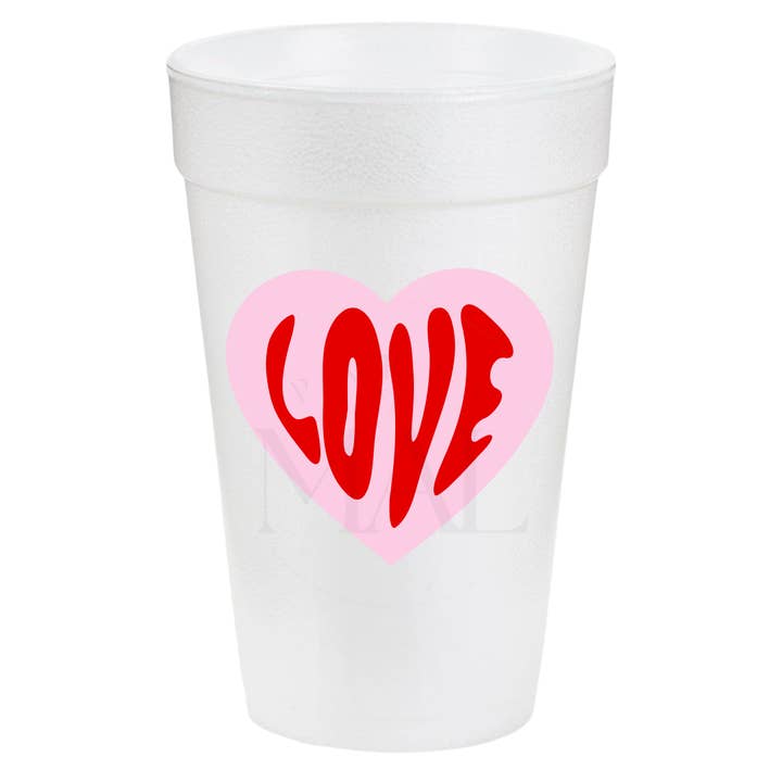 Liebe Pink Herz 20oz Becher für den Großhandel von Party With Mal