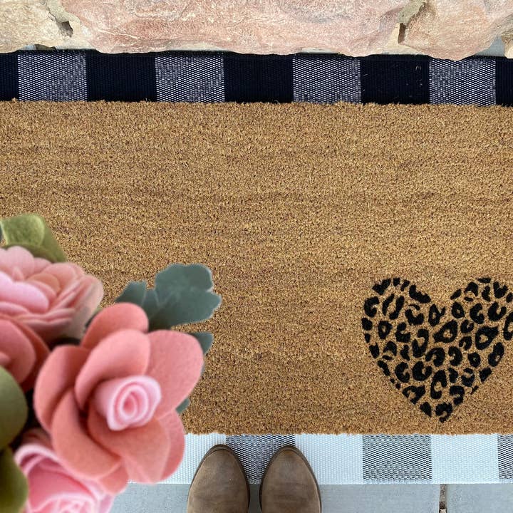 Leopard Print Heart for wholesale by PaintedStorkDesigns