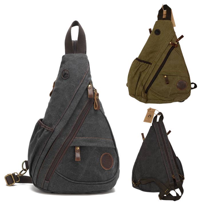 6002 Canvas Skuldertasker for engroshandel hos Kala Imports LLC