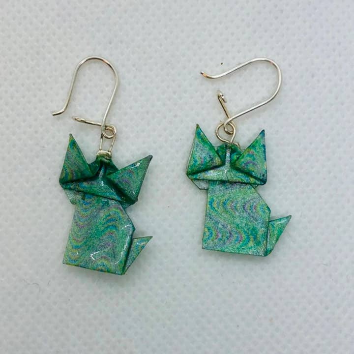 L'éco maison décoration - Wholesale Dangle Earrings - Origami cat earrings4