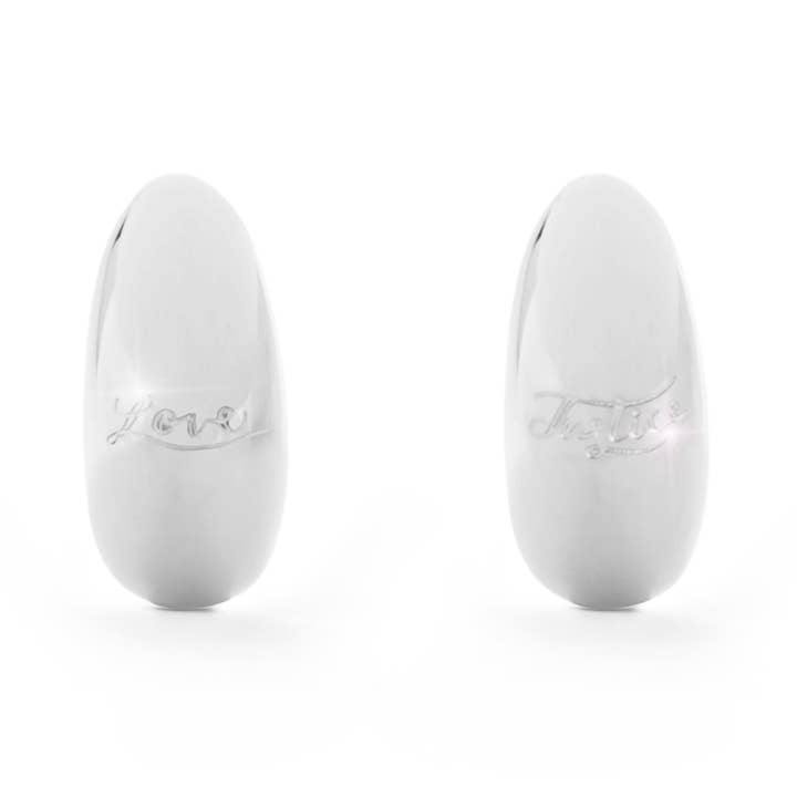 Love & Justice Half Hoop Earrings for wholesale by Eden Jewelry